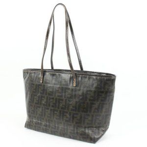 Fendi Brown Monogram FF Zucca Roll Tote Shopper Bag 44f89